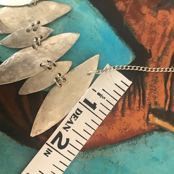 Anthropologie x MADE Flecha Silver Statement Necklace Ethical Artisan Kenya - Picture 6 of 10